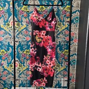 ASOS brand floral fitted cocktail dress!